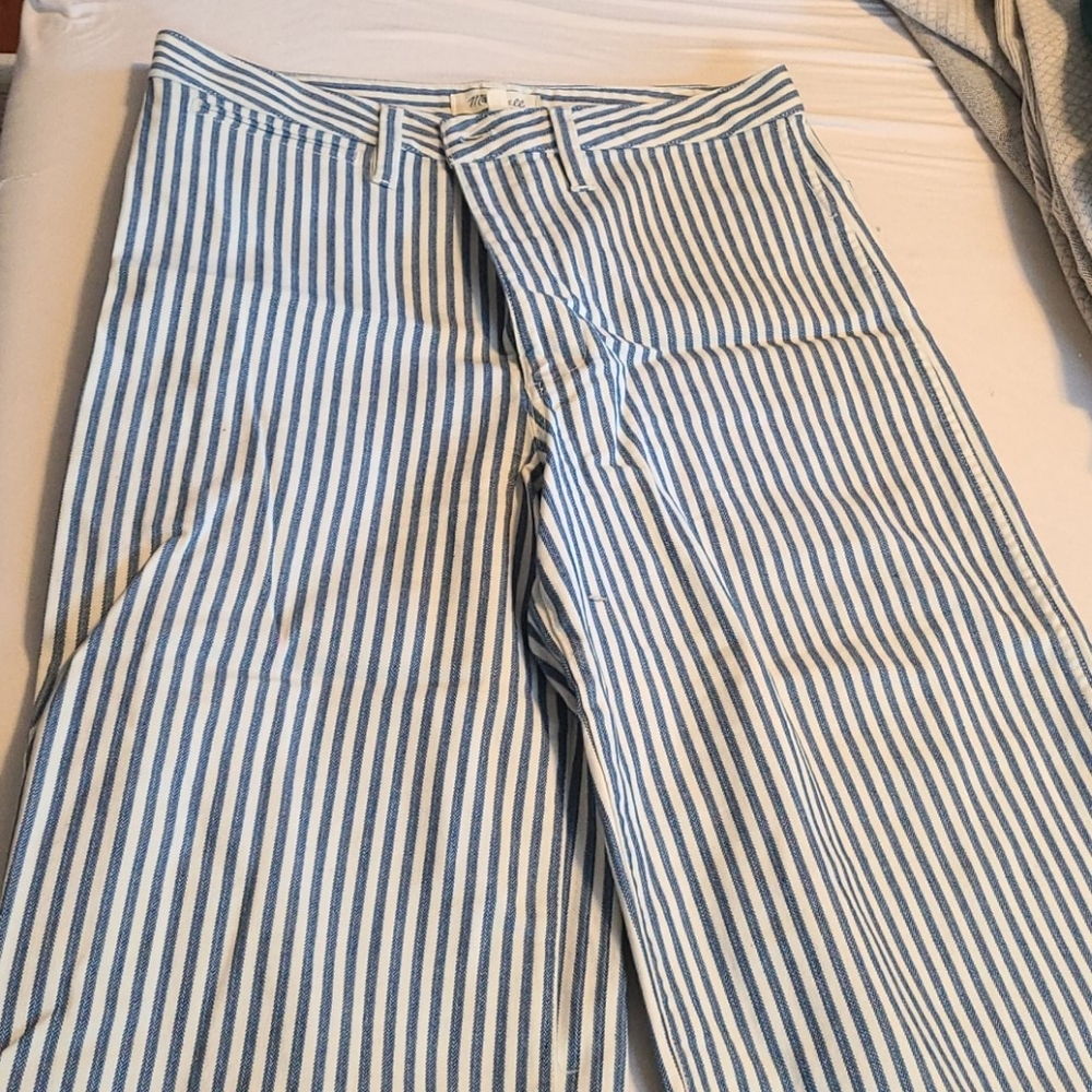 Madwell Blue and White Stripped Pants
